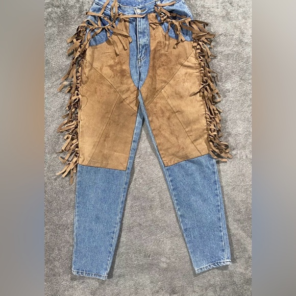 Nada Nuff Jeans Country Western Carter Core Cowgirl Fringed Women Size 3 - Picture 1 of 13